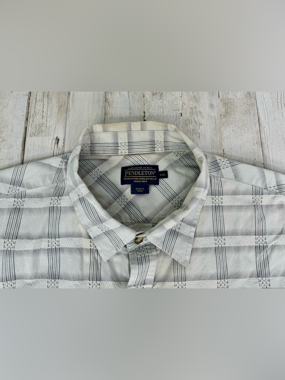 Pendleton Frontier Pearl Snap Shirt Men's 2XL Plaid Western Short Sleeve - Picture 4 of 10